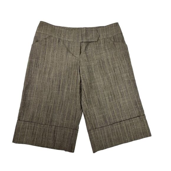 Twenty One Brown Bermuda Shorts Size Small Stripe - Picture 1 of 10